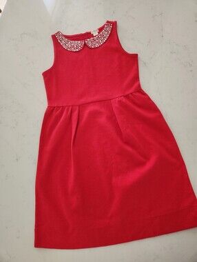 JCrew Crewcuts Girls Size 12 Red Sleeveless Holiday Dress